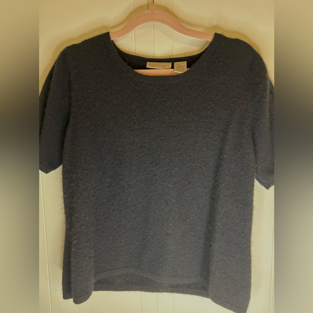 Apostrophe 100% Cashmere Shirt Sleeve Top
